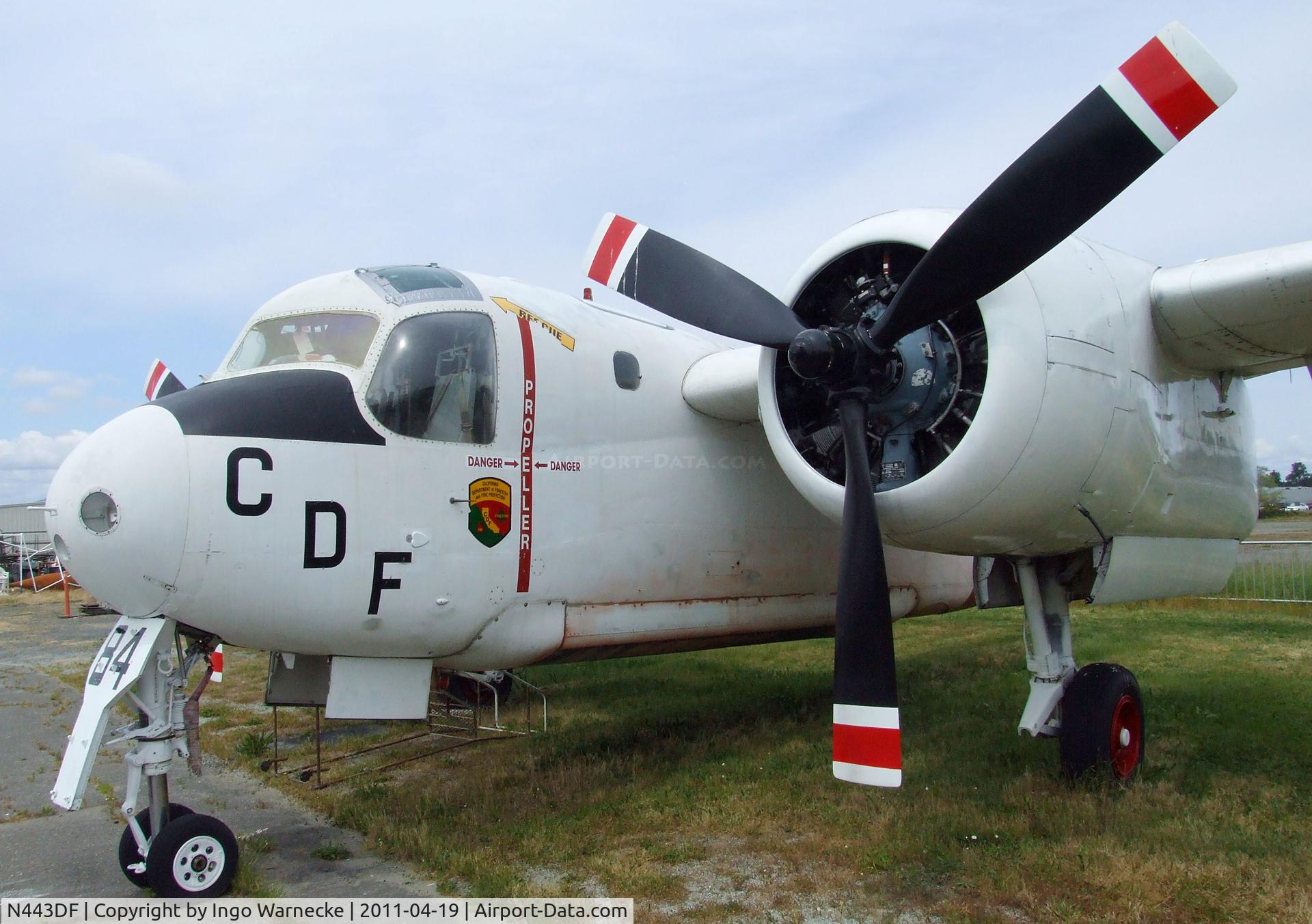 N443DF, Grumman S2F-1 Tracker C/N 195, Grumman S2F-1 Tracker, converted to 'water bomber', at the Pacific Coast Air Museum, Santa Rosa CA