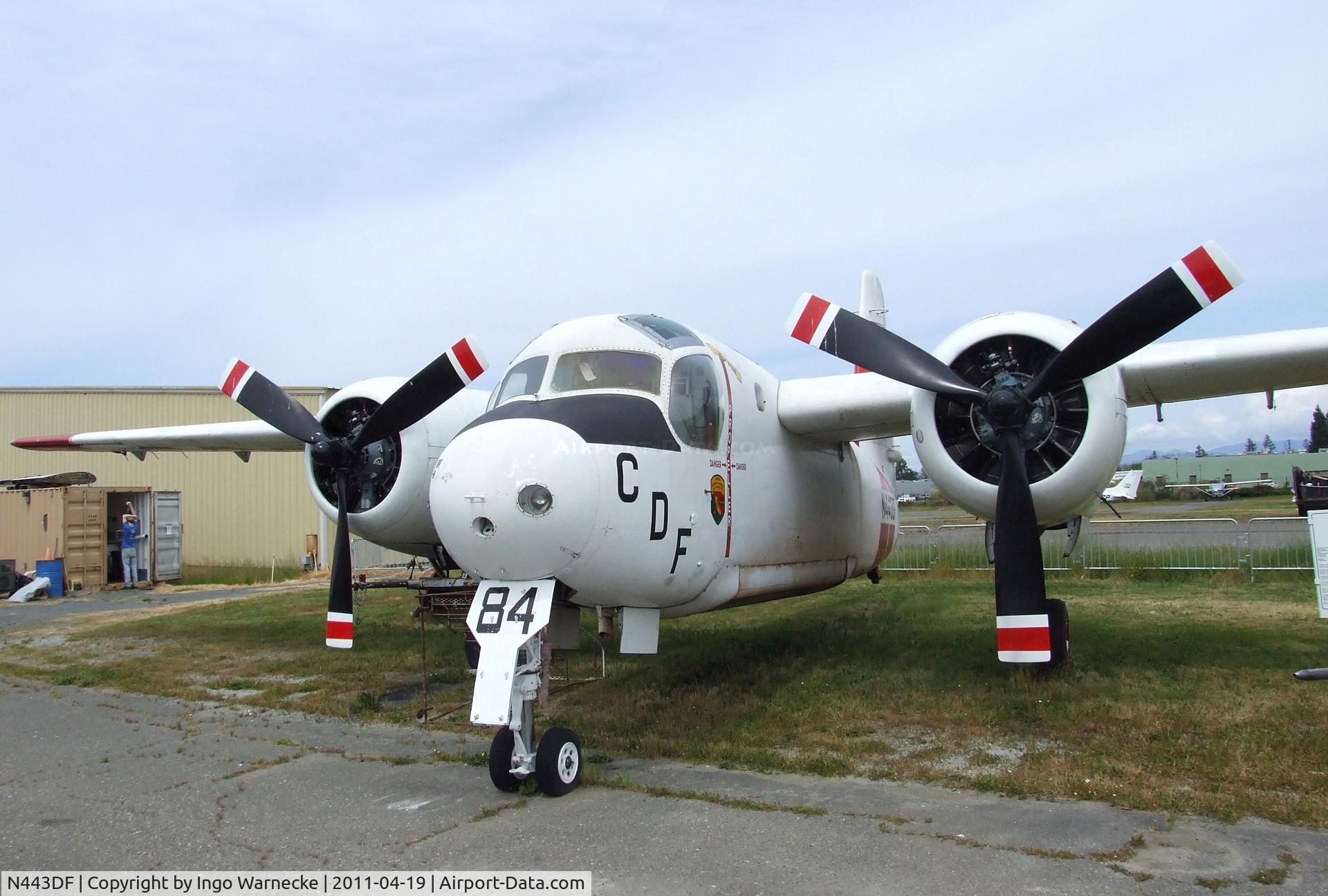 N443DF, Grumman S2F-1 Tracker C/N 195, Grumman S2F-1 Tracker, converted to 'water bomber', at the Pacific Coast Air Museum, Santa Rosa CA