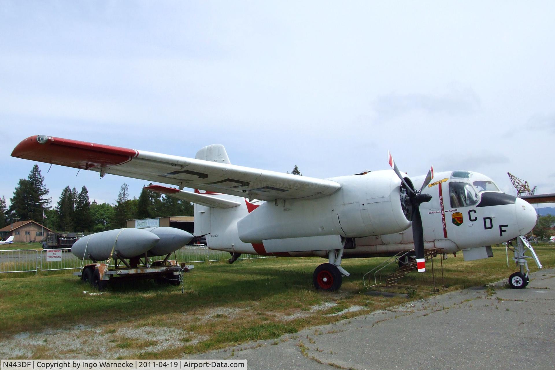 N443DF, Grumman S2F-1 Tracker C/N 195, Grumman S2F-1 Tracker, converted to 'water bomber', at the Pacific Coast Air Museum, Santa Rosa CA