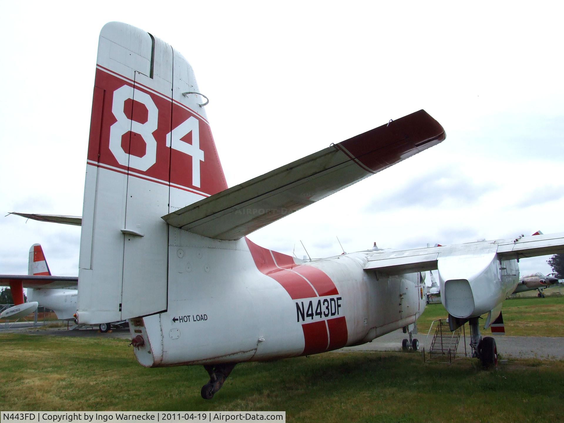 N443FD, 1955 Sikorsky S-55B C/N 55-1046, Grumman S2F-1 Tracker, converted to 'water bomber', at the Pacific Coast Air Museum, Santa Rosa CA
