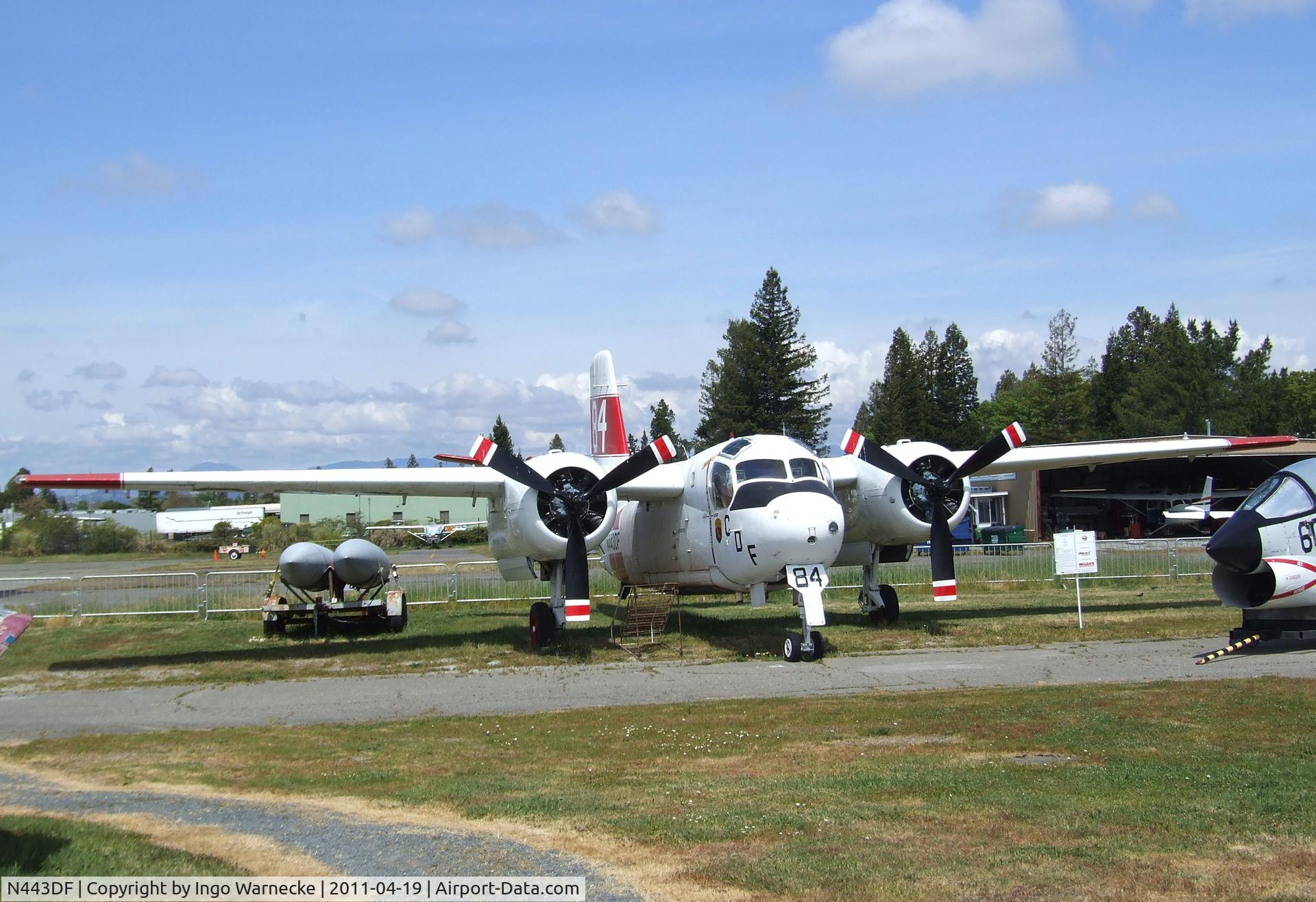 N443DF, Grumman S2F-1 Tracker C/N 195, Grumman S2F-1 Tracker, converted to 'water bomber', at the Pacific Coast Air Museum, Santa Rosa CA