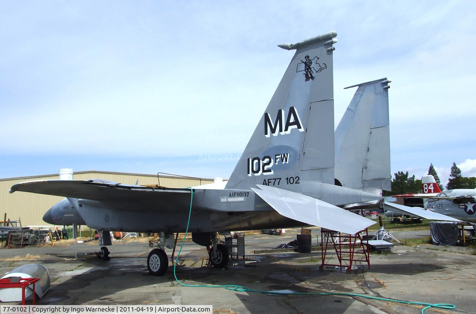 77-0102, 1977 McDonnell Douglas F-15A Eagle C/N 0385/A314, McDonnell Douglas F-15A Eagle at the Pacific Coast Air Museum, Santa Rosa CA