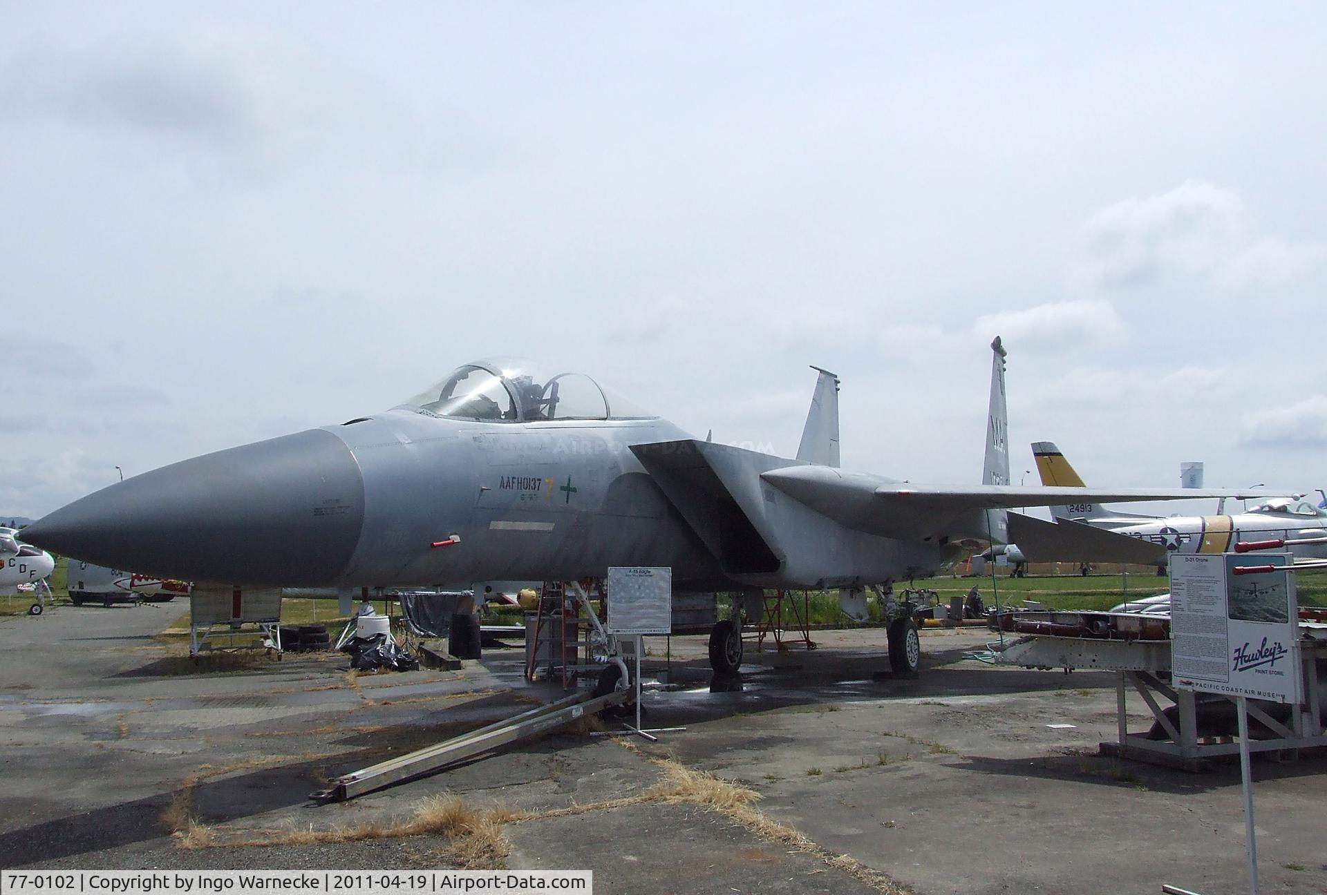 77-0102, 1977 McDonnell Douglas F-15A Eagle C/N 0385/A314, McDonnell Douglas F-15A Eagle at the Pacific Coast Air Museum, Santa Rosa CA