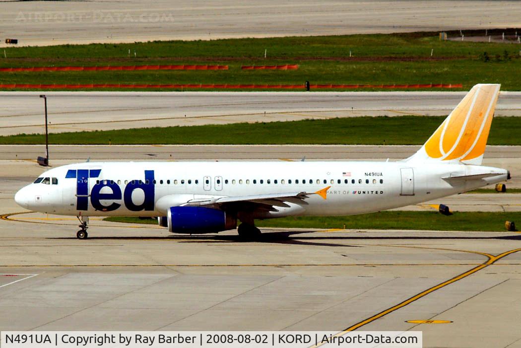 N491UA, 2002 Airbus A320-232 C/N 1741, Airbus A320-232 [1741] (ted by United ) Chicago-O Hare International~N 02/08/2008