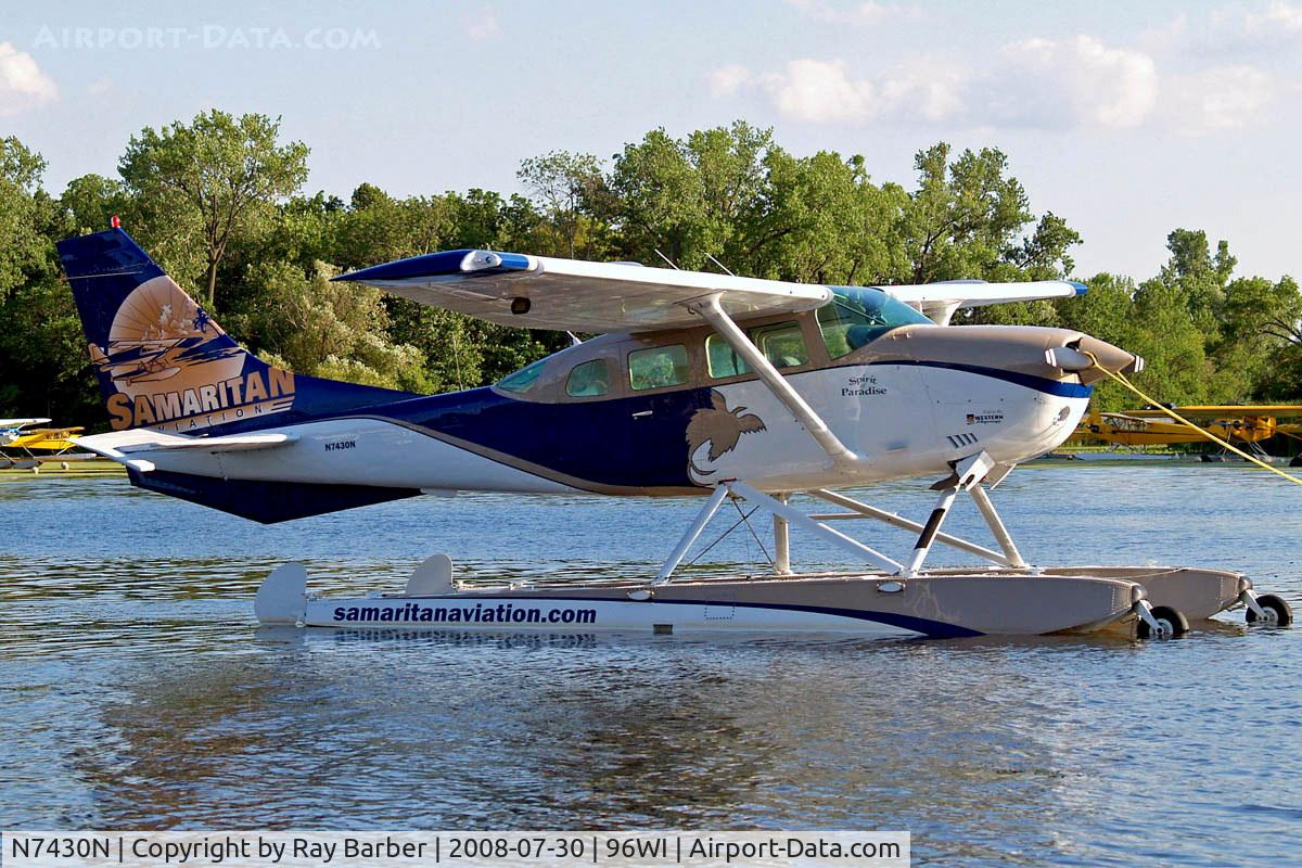 N7430N, 1977 Cessna U206G Stationair C/N U20603659, Cessna U.206G Stationair 6 [U206-03659] (Samaritan Aviation) Vette/blust Seaplane Base Oshkosh~N 30/07/2008