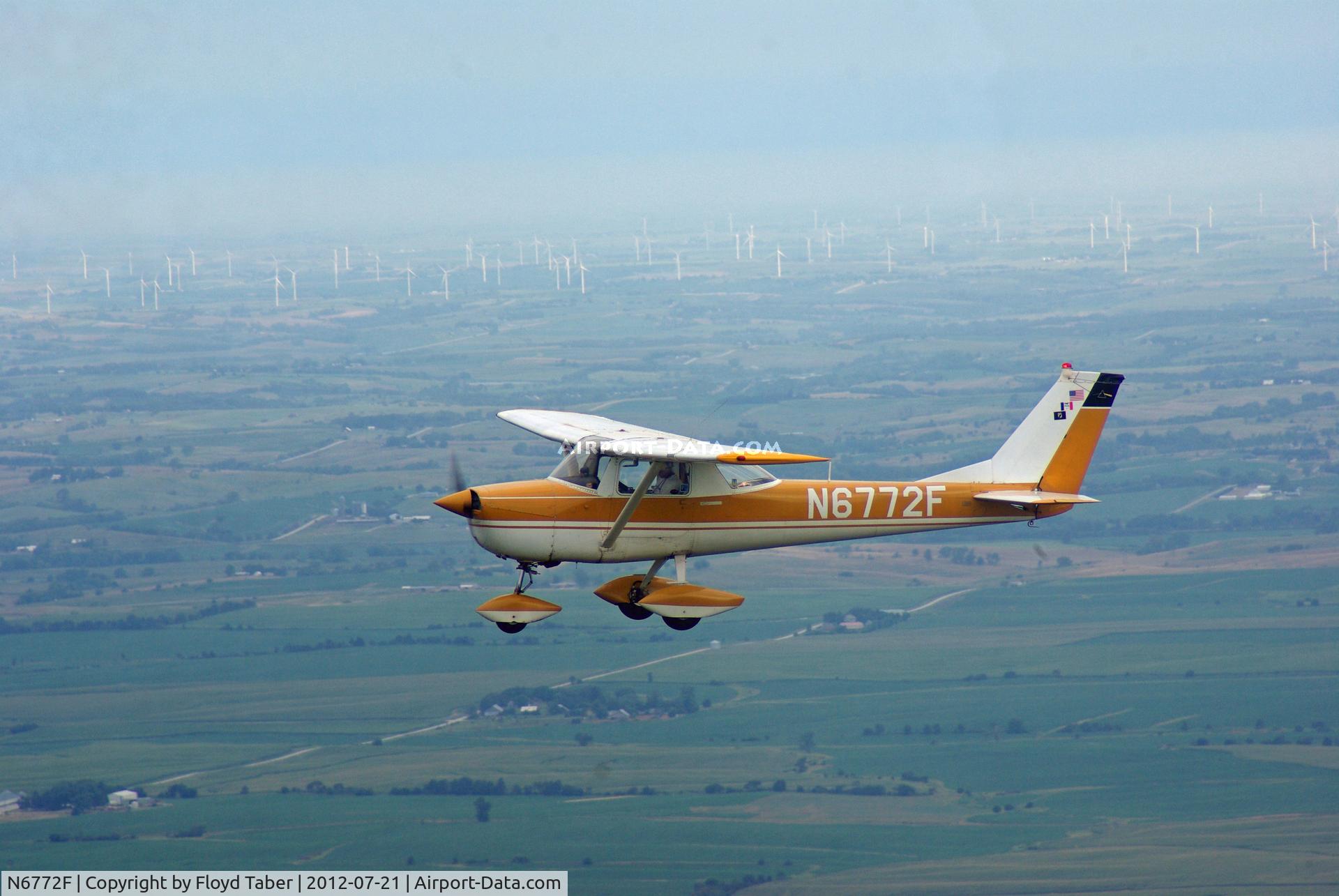 N6772F, 1966 Cessna 150F C/N 15063372, After annual flying back home to KICL over SW Iowa