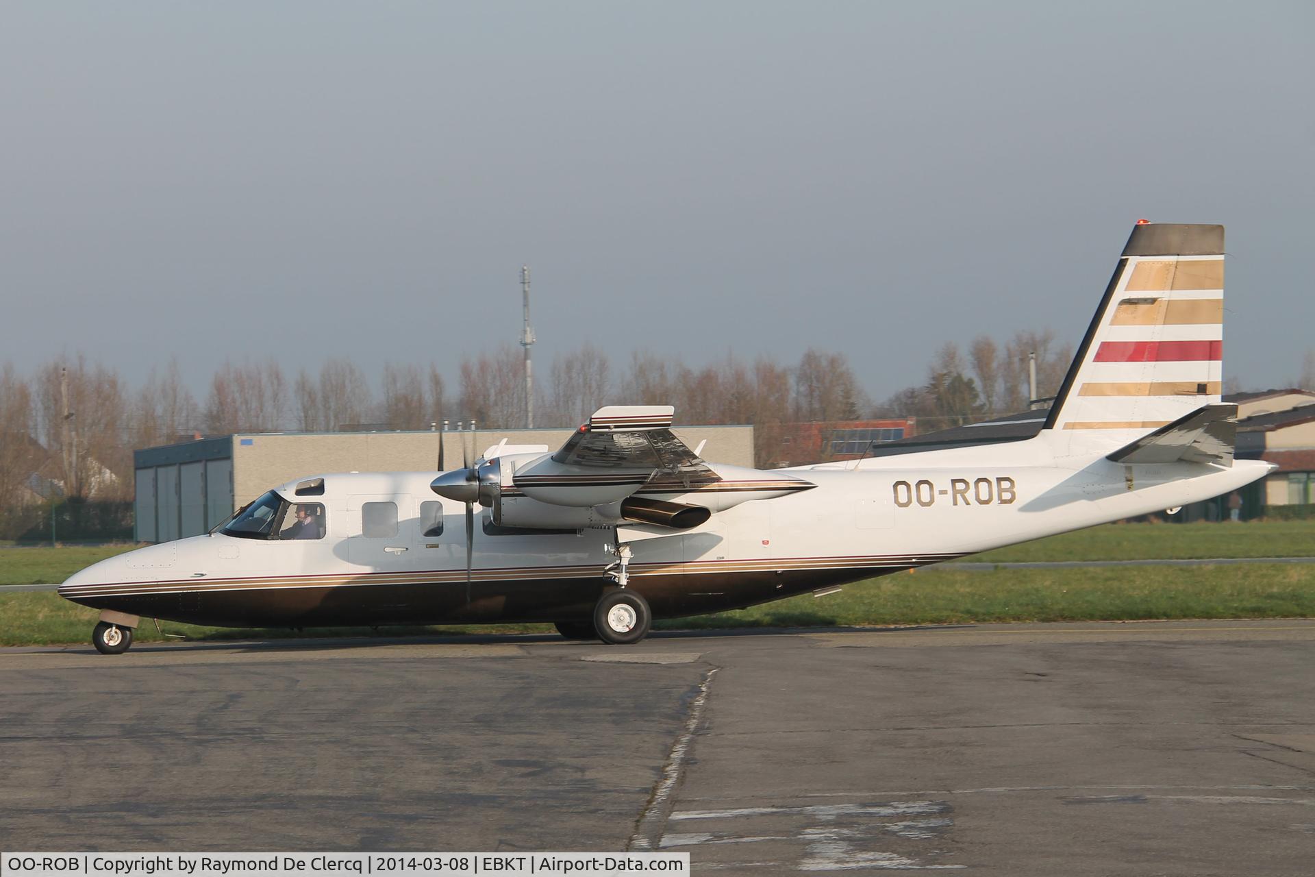 OO-ROB, 1977 Rockwell 690B-GR Turbo Commander C/N 11409, At Wevelgem Airport.