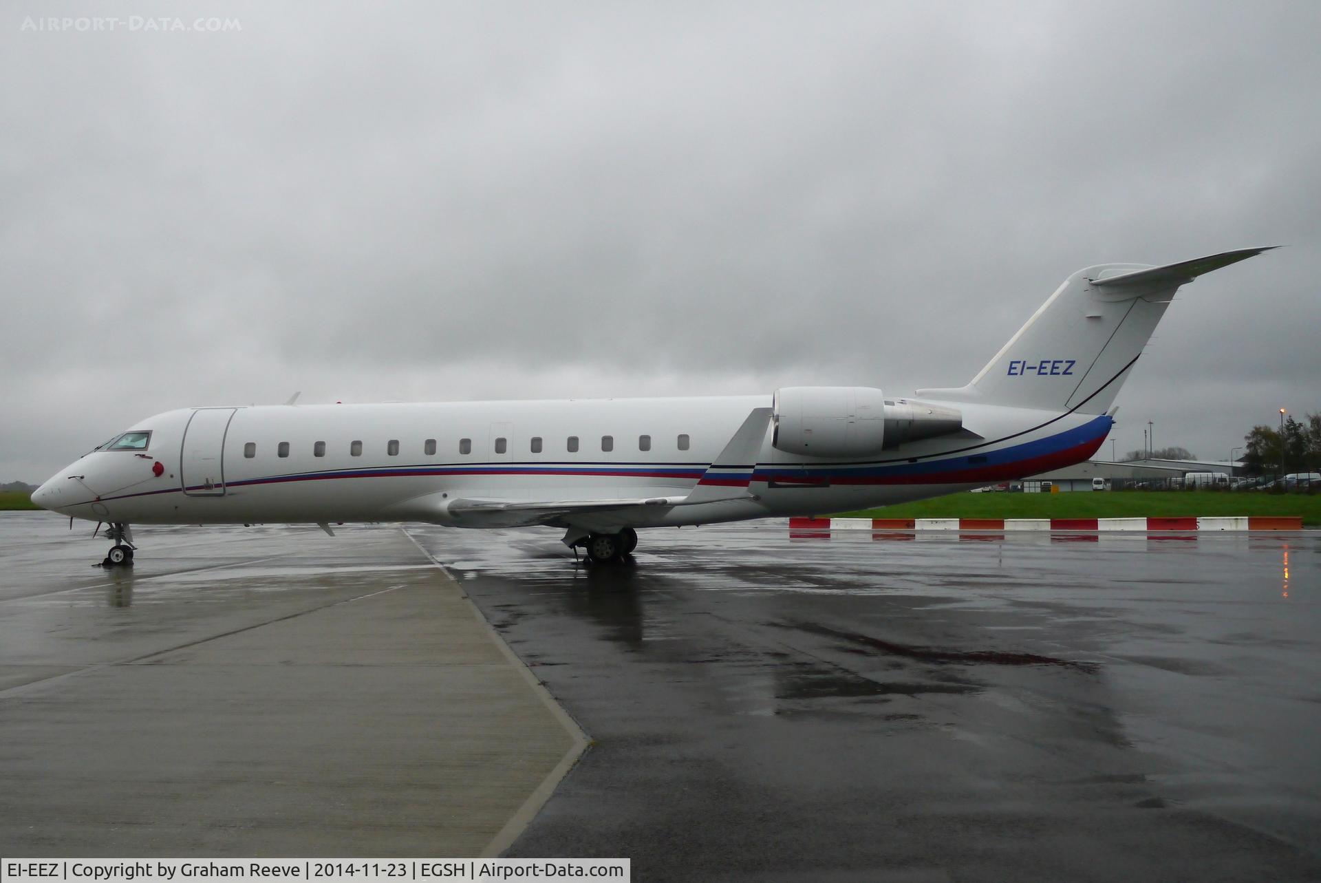 EI-EEZ, 2008 Bombardier Challenger 850 (CL-600-2B19) C/N 8085, Parked at Norwich.