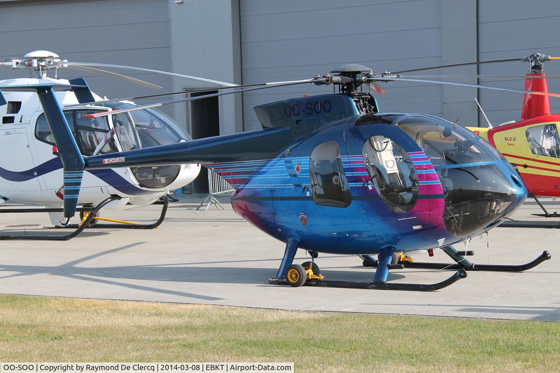 OO-SOO, 1991 McDonnell Douglas MD-520E C/N 0447E, Wevelgem Airport.