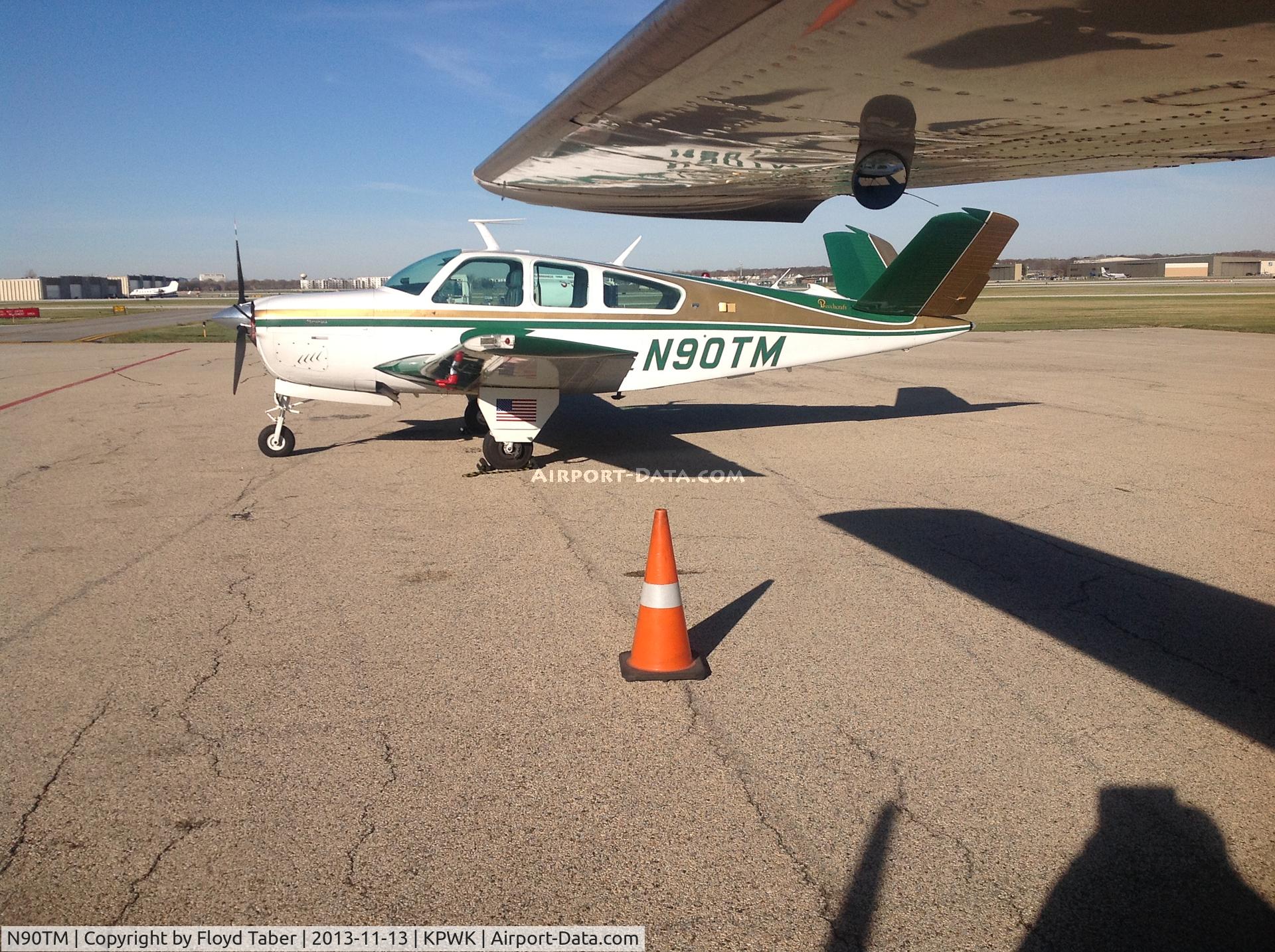 N90TM, 1976 Beech V35B Bonanza C/N D-9839, Tied down