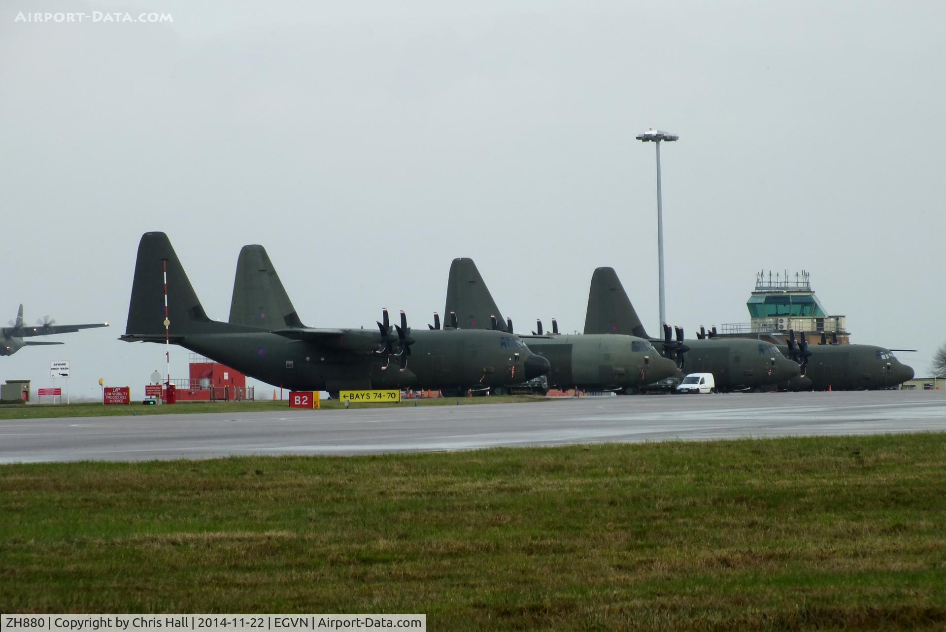 ZH880, 1999 Lockheed Martin C-130J Hercules C.5 C/N 382-5478, line up of RAF 30 Squadron Hercs