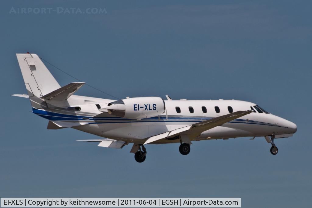 EI-XLS, 2006 Cessna 560XLS Citation Excel C/N 560-5666, Landing onto runway 09 !