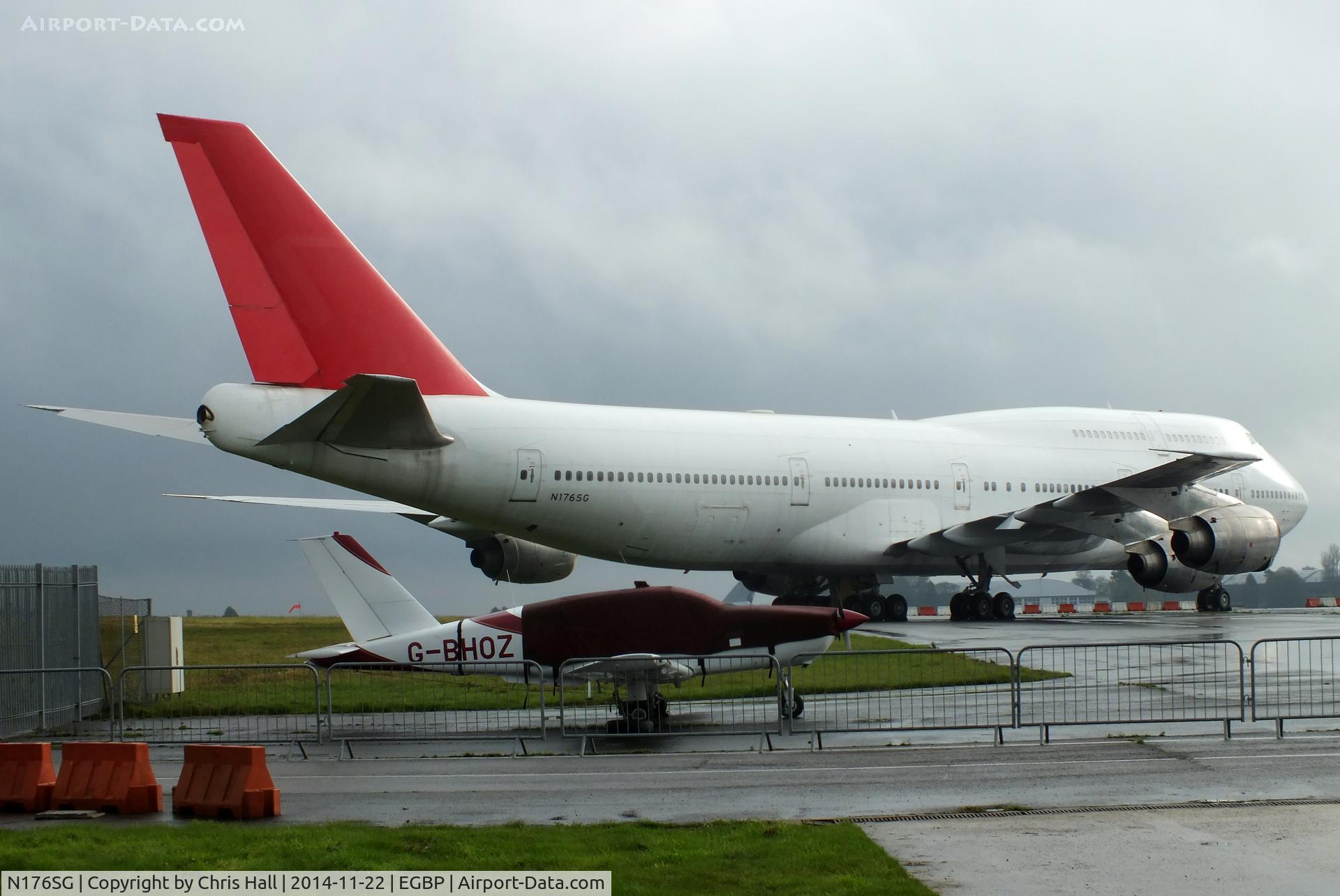 N176SG, 1986 Boeing 747-338 C/N 23408, stored at Kemble