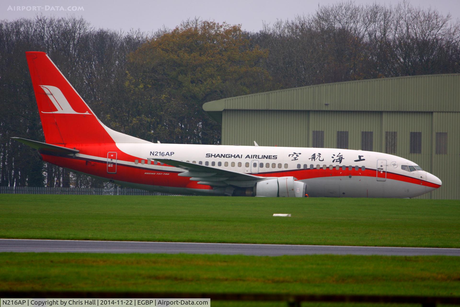 N216AP, 1998 Boeing 737-7Q8 C/N 28216, ex Shanghai Airlines B737 ex B-2632 now marked as N216AP