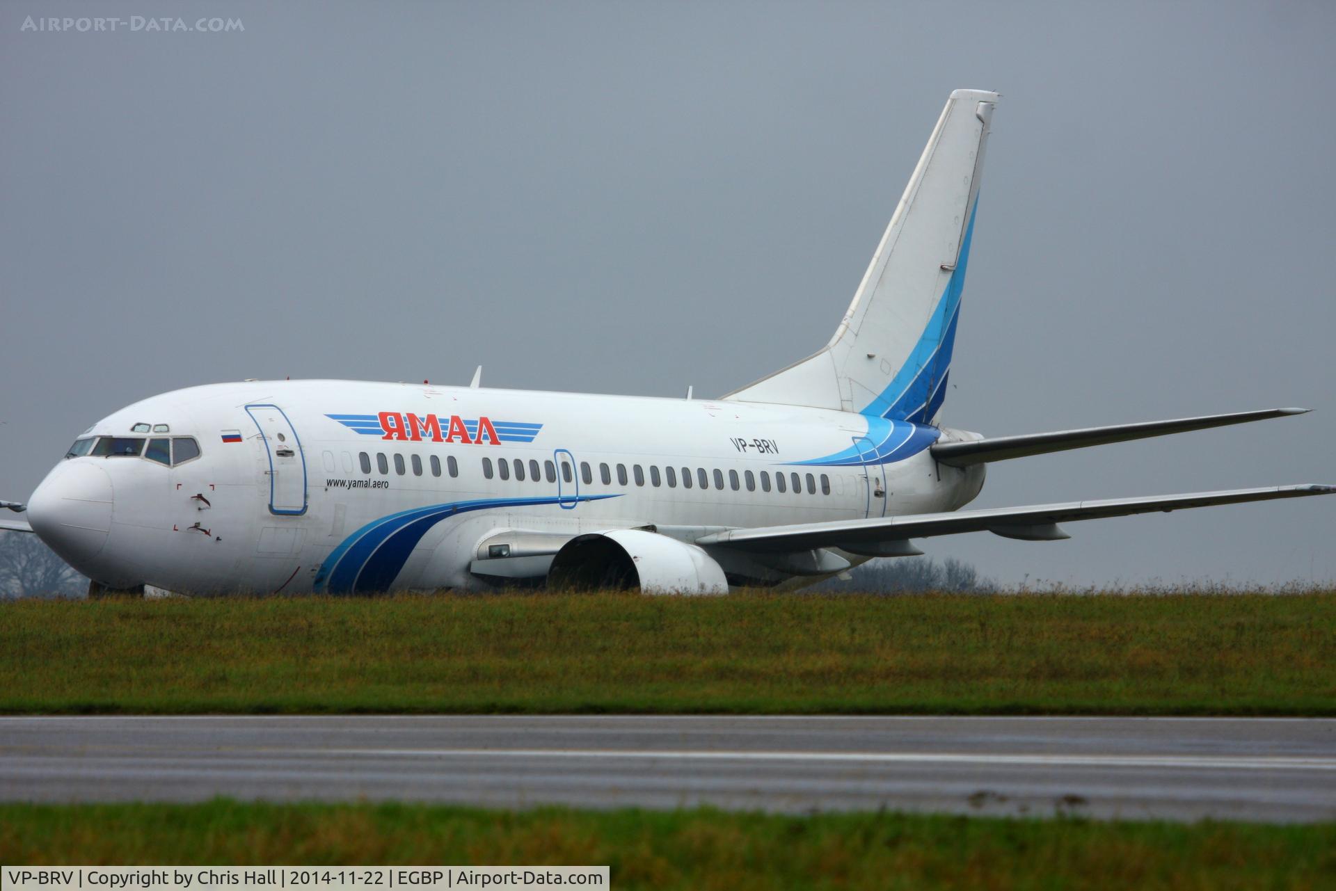 VP-BRV, 1991 Boeing 737-528 C/N 25227, ex Yamal Airlines, in storage at Kemble