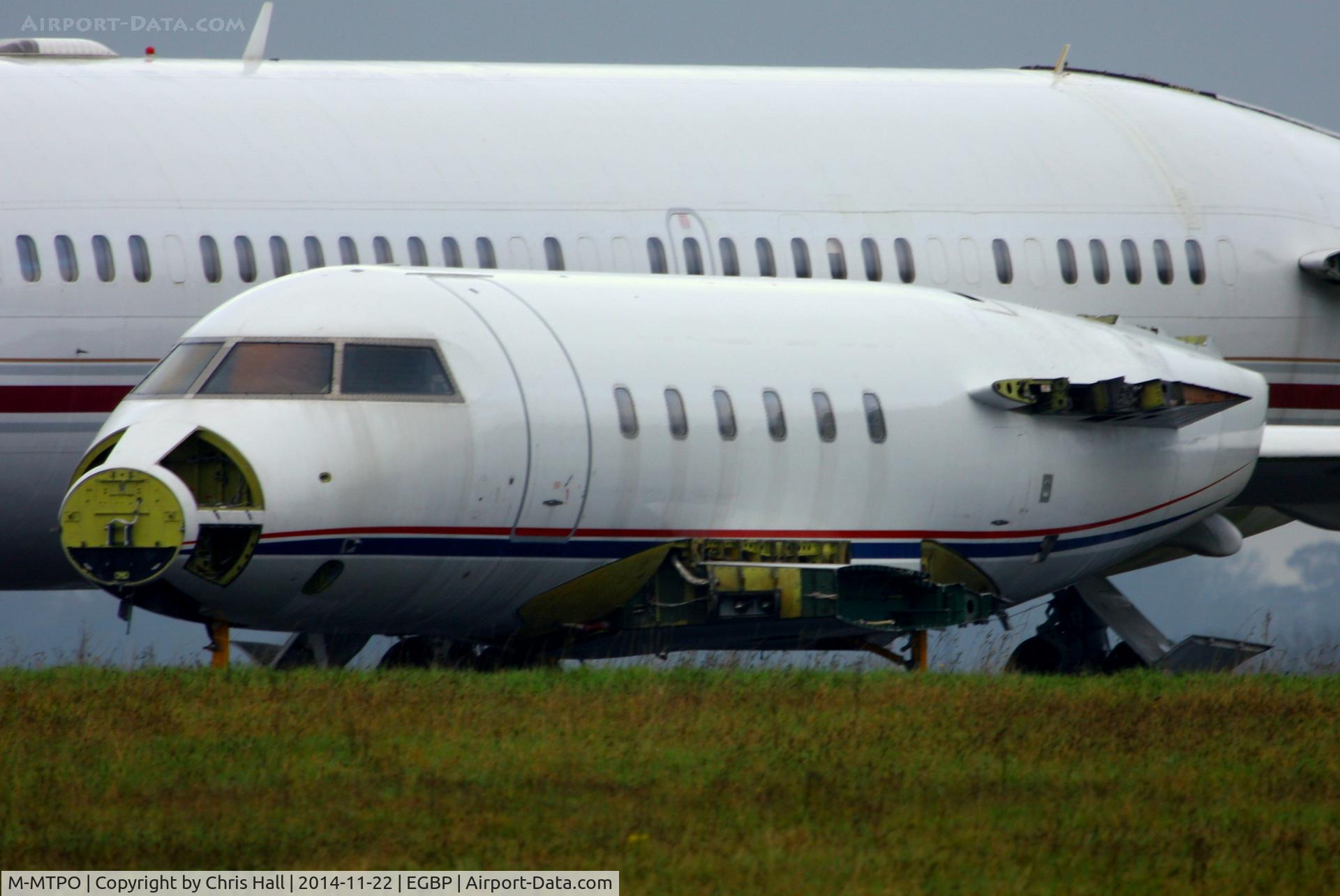 M-MTPO, 1988 Canadair Challenger 601 (CL-600-2A12) C/N 3033, in the scrapping area at Kemble