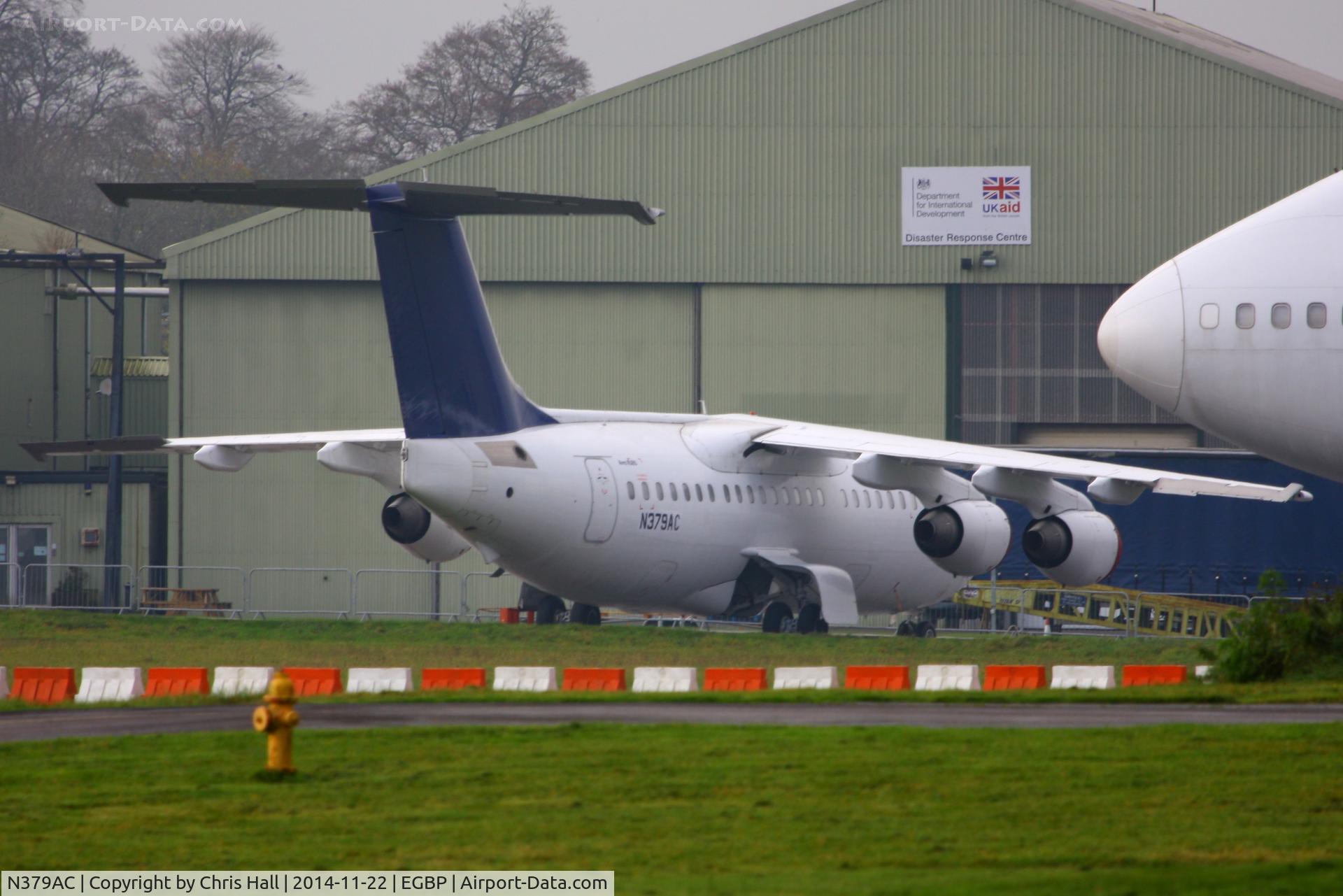 N379AC, 1994 British Aerospace Avro 146-RJ85 C/N E.2246, in storage at Kemble