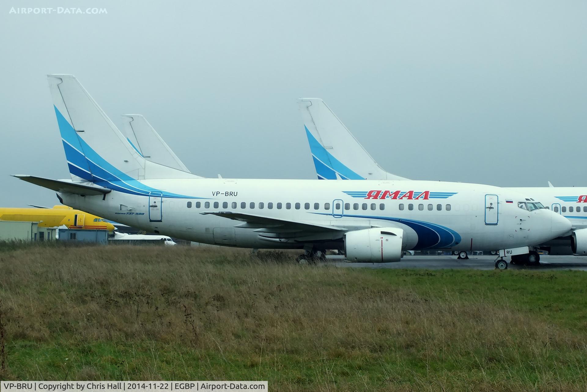 VP-BRU, Boeing 737-528 C/N 25206/2099, ex Yamal Airlines, in storage at Kemble