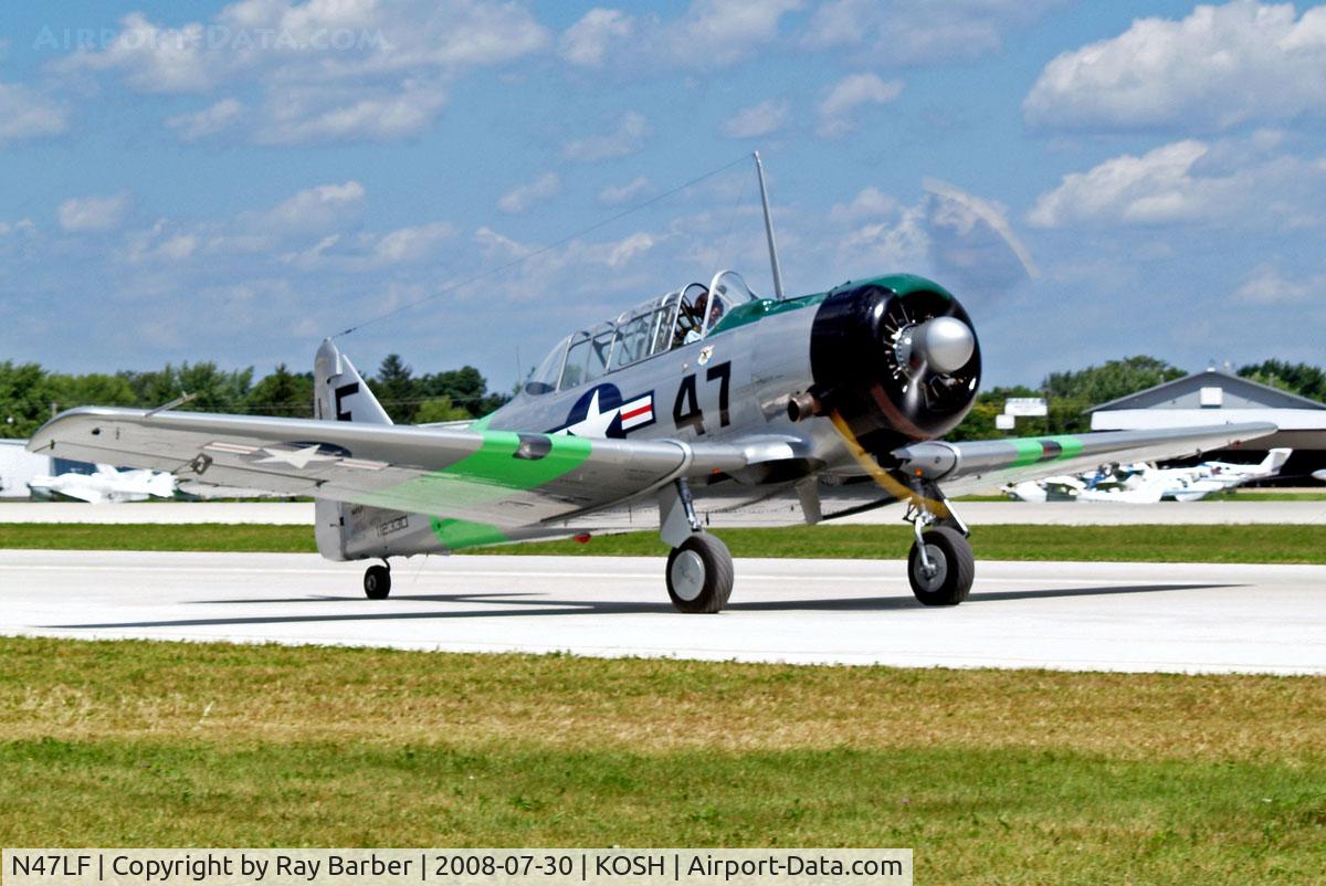 N47LF, North American SNJ-6 Texan C/N 121-43186, North American T-6G Texan [121-43186] Oshkosh-Wittman Regional~N 30/07/2008
