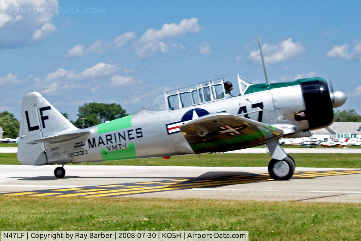 N47LF, North American SNJ-6 Texan C/N 121-43186, North American T-6G Texan [121-43186] Oshkosh-Wittman Regional~N 30/07/2008