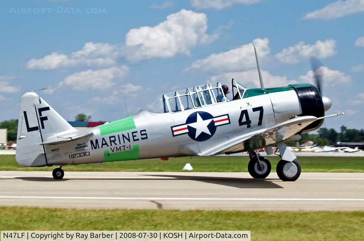 N47LF, North American SNJ-6 Texan C/N 121-43186, North American T-6G Texan [121-43186] Oshkosh-Wittman Regional~N 30/07/2008