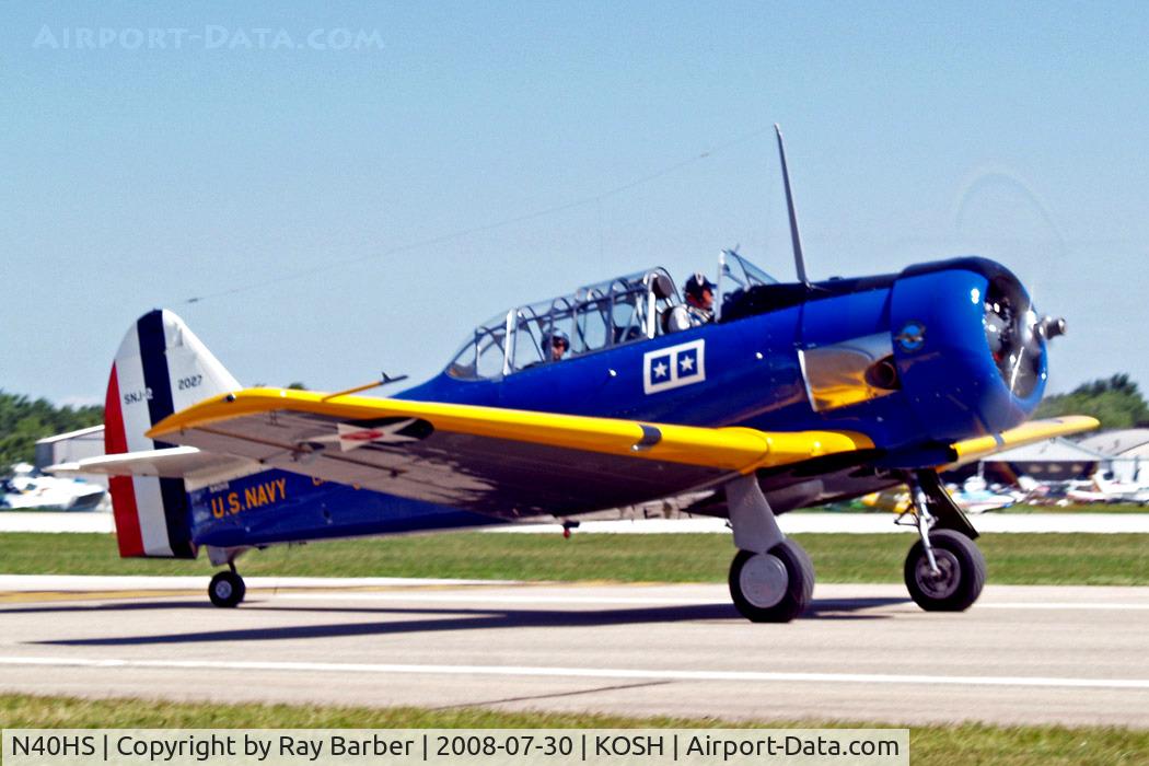 N40HS, 1940 North American SNJ-2 C/N 2027, North American SNJ-2 Texan [65-2016] Oshkosh-Wittman Regional~N 30/07/2008
