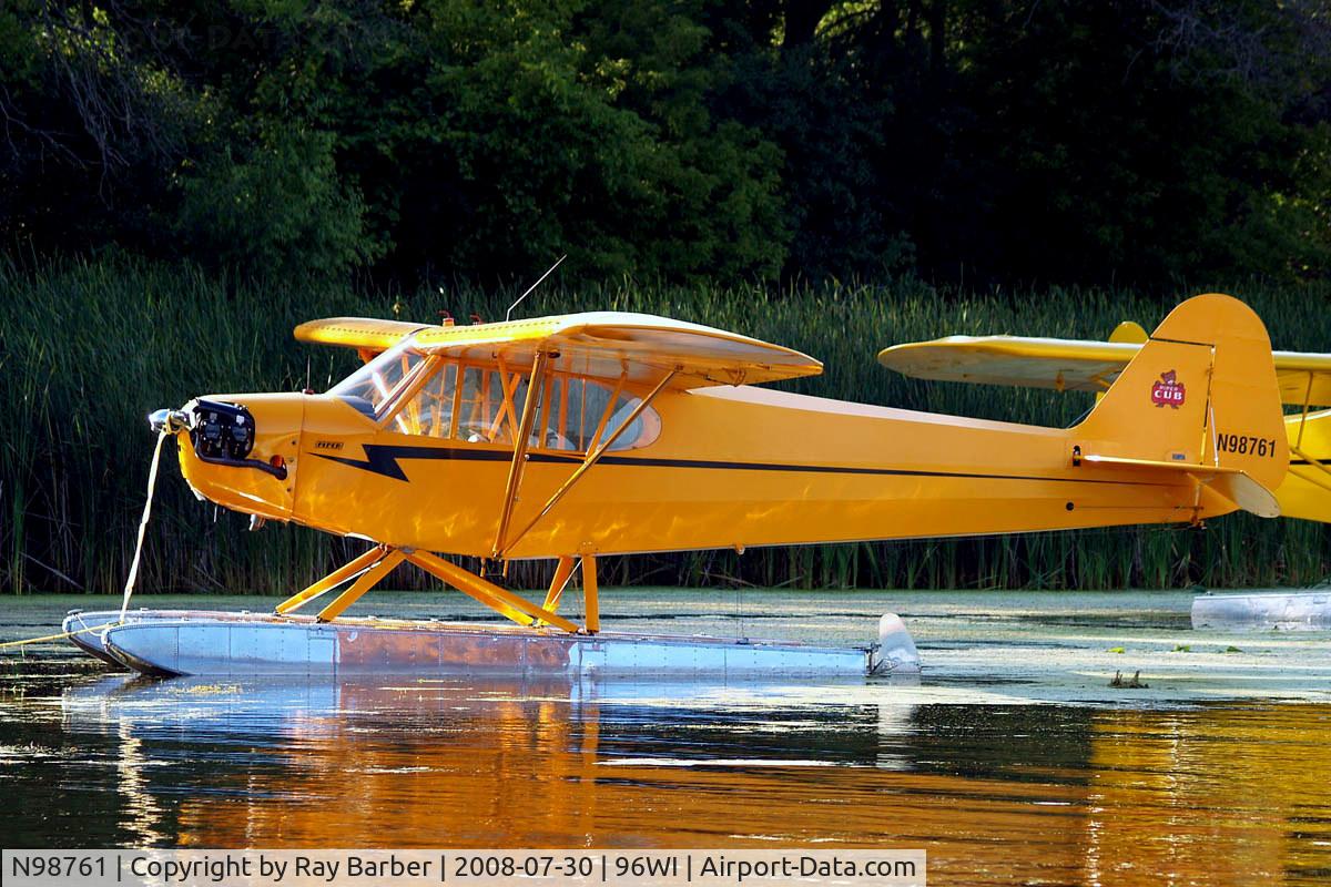 N98761, 1946 Piper J3C-65 Cub Cub C/N 18992, Piper J-3C-65 Cub [18892] Vette/blust Seaplane Base Oshkosh~N 30/07/2008