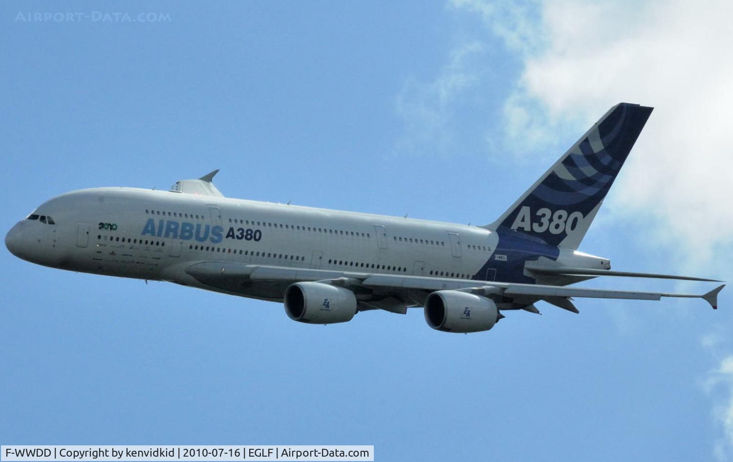 F-WWDD, 2005 Airbus A380-861 C/N 004, Validating at FIA 2010.