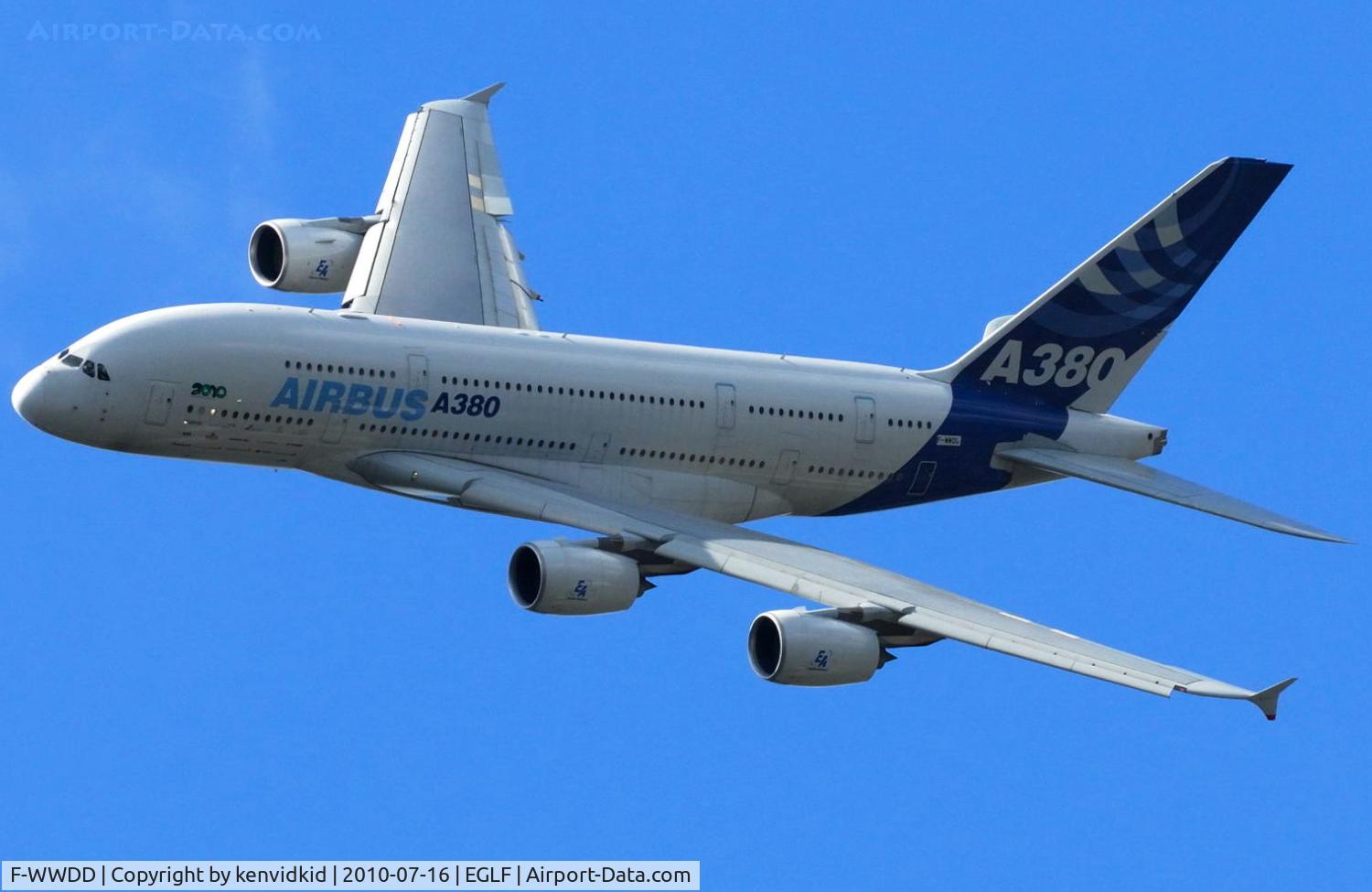 F-WWDD, 2005 Airbus A380-861 C/N 004, Validating at FIA 2010.