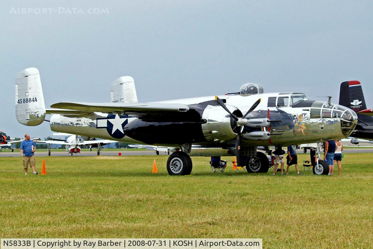 N5833B, 1945 North American B-25J Mitchell Mitchell C/N 108-47735, North American TB-25N Mitchell [108-47735] Oshkosh-Wittman Regional~N 31/07/2008