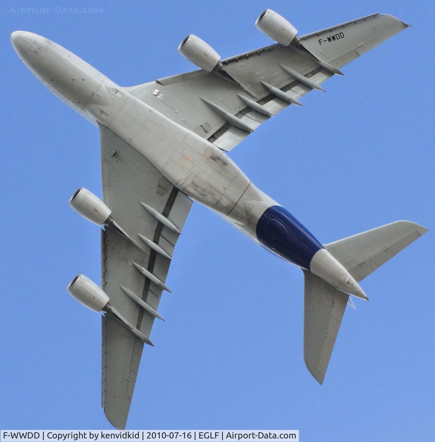 F-WWDD, 2005 Airbus A380-861 C/N 004, Validating at FIA 2010.