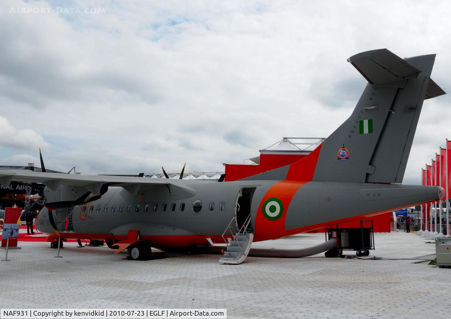 NAF931, 2010 ATR 42-500MP Surveyor C/N 800, On static display at FIA 2010.