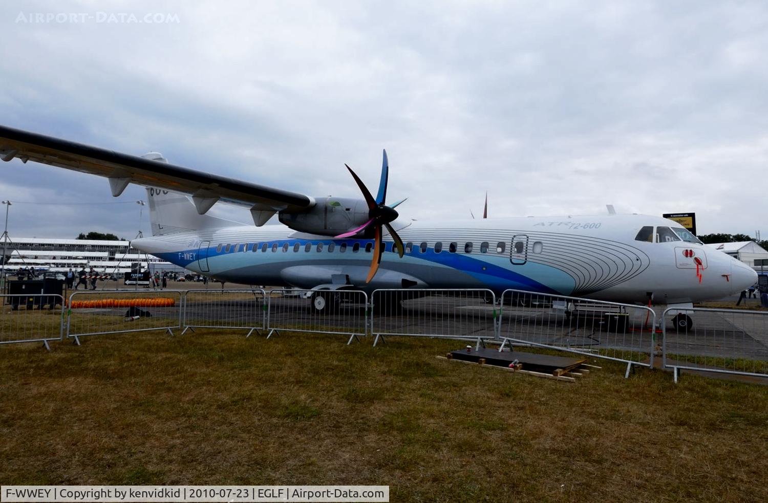 F-WWEY, 1988 ATR 72-201 C/N 098, Converted to ATR 72 600. On static display at FIA 2010.