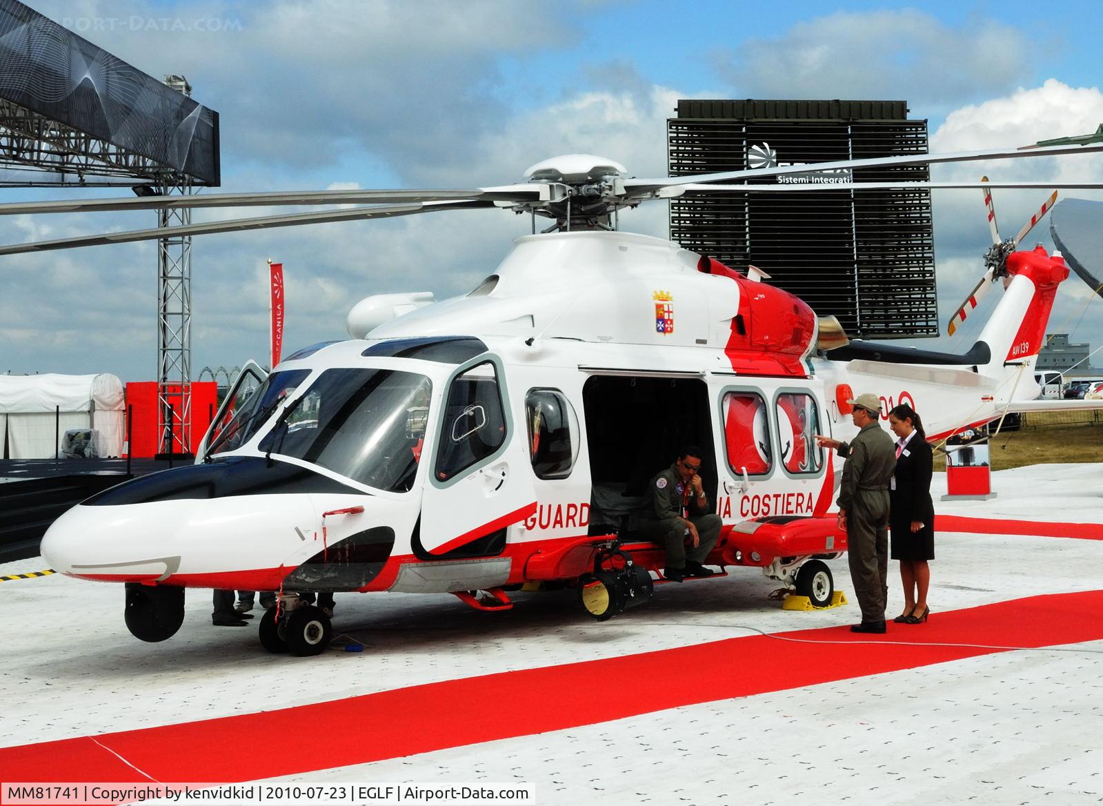MM81741, 2010 AgustaWestland AW-139CP Nemo C/N 31293, On static display at FIA 2010.