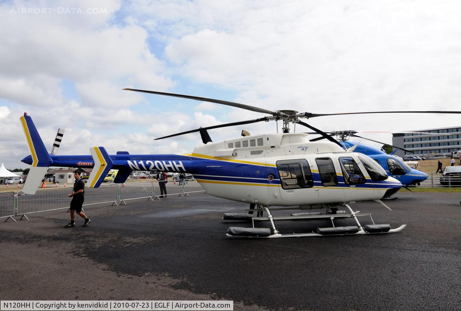 N120HH, 2005 Bell 407 C/N 53661, On static display at FIA 2010.