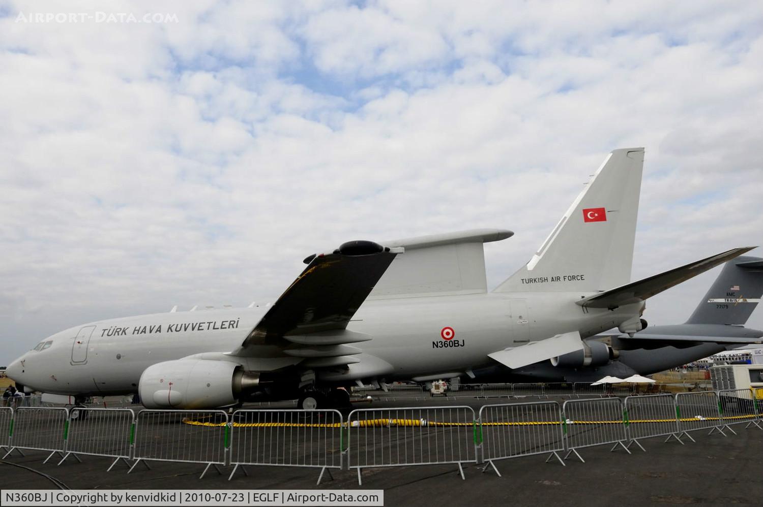 N360BJ, 2005 Boeing 737-7ES Peace Eagle C/N 33963, On static display at FIA 2010.