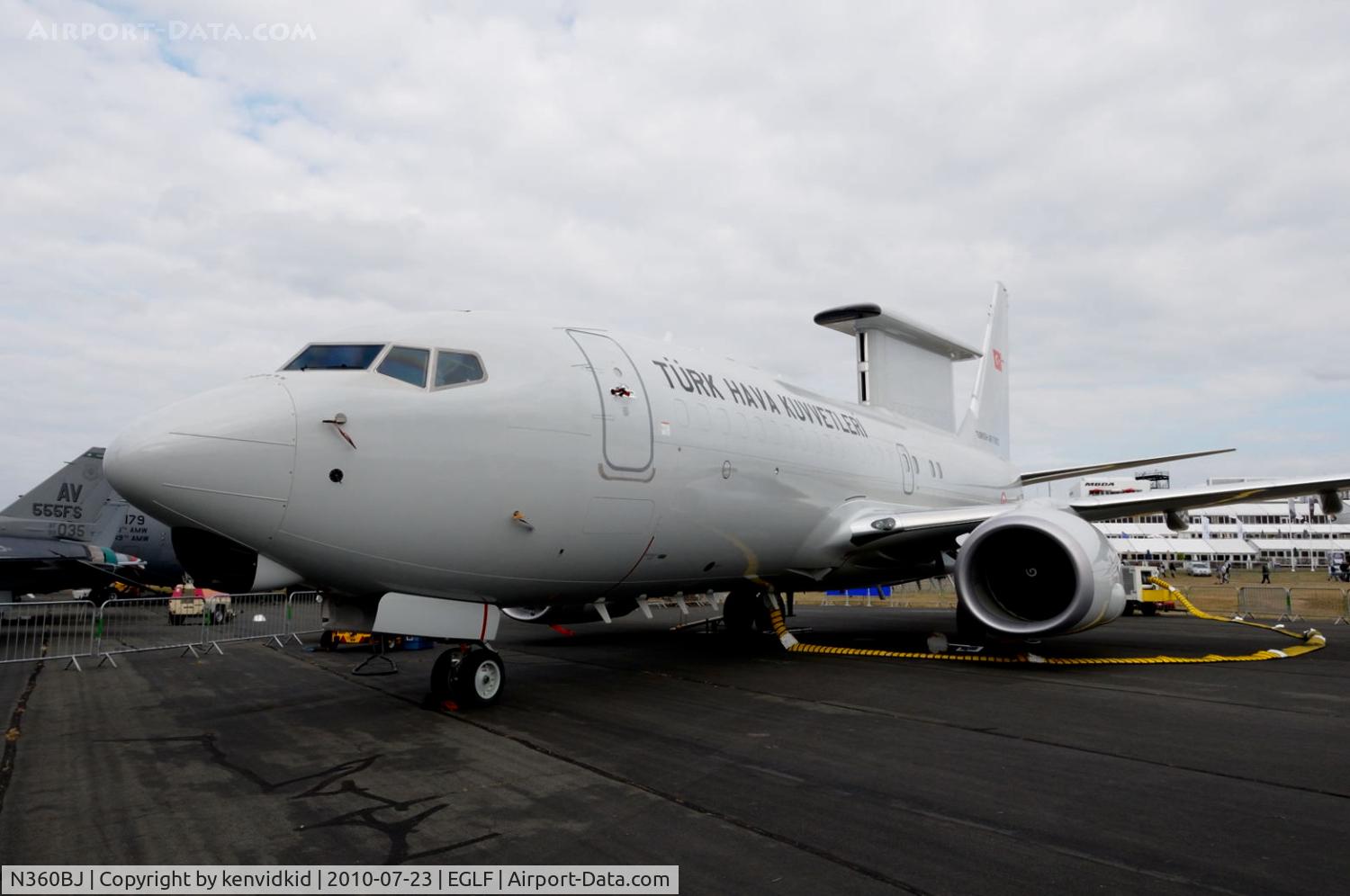 N360BJ, 2005 Boeing 737-7ES Peace Eagle C/N 33963, On static display at FIA 2010.