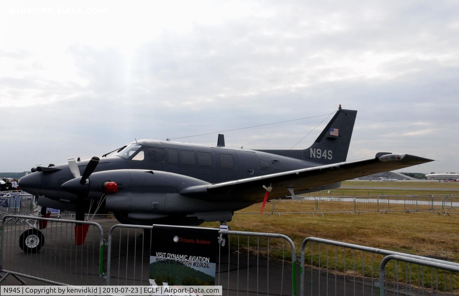 N94S, 1971 Beech 65-A90-1 C/N LM-133, On static display at FIA 2010.