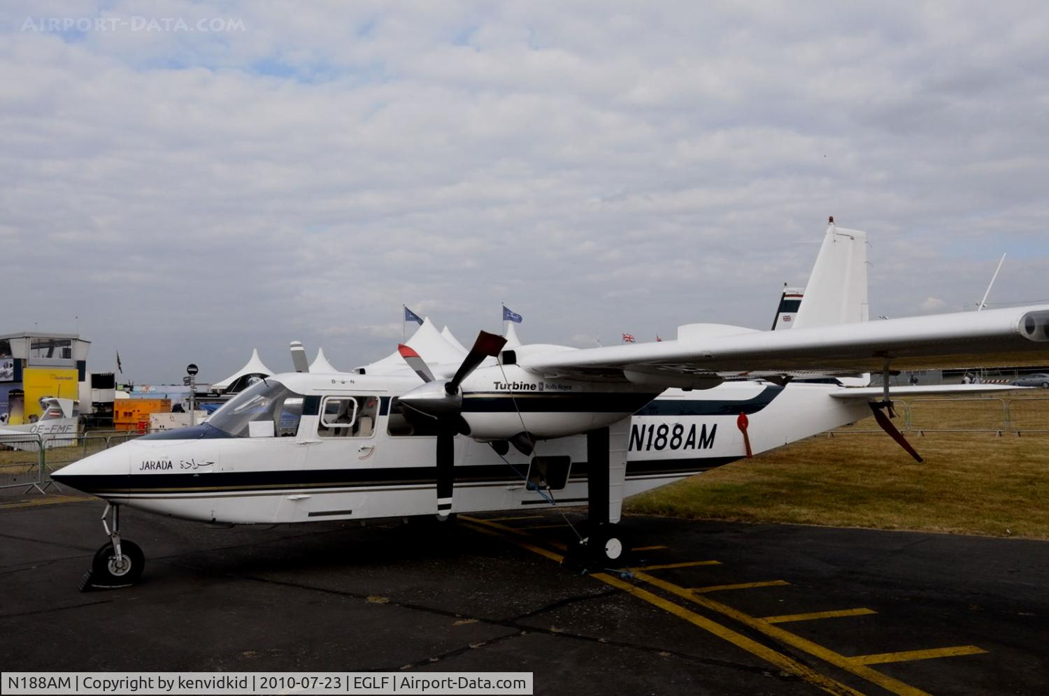 N188AM, 2005 Britten-Norman BN-2B-20 Islander C/N 2302, On static display at FIA 2010.