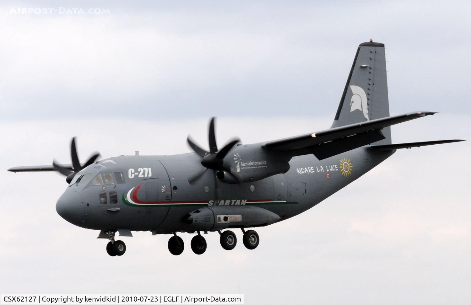 CSX62127, 1980 Alenia C-27J Spartan C/N 4033, Demonstrating at FIA 2010.