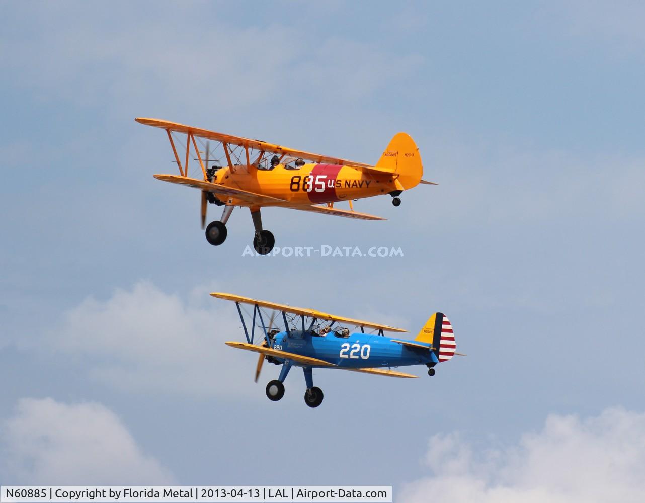 N60885, 1941 Boeing A75N1(PT17) C/N 75-2757, P-17s in formation