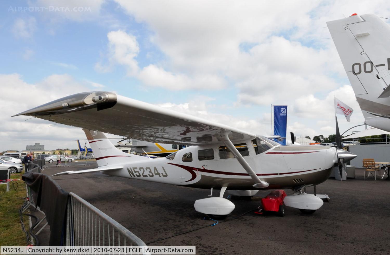 N5234J, 2009 Cessna T206H Turbo Stationair C/N T20608910, On static display at FIA 2010.