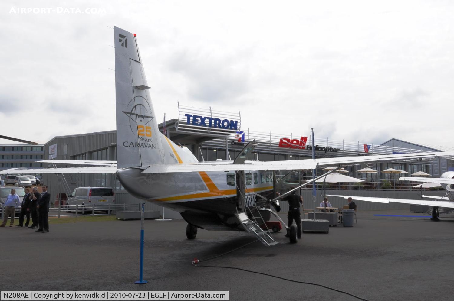 N208AE, 2010 Cessna 208B Grand Caravan C/N 208B2164, On static display at FIA 2010.