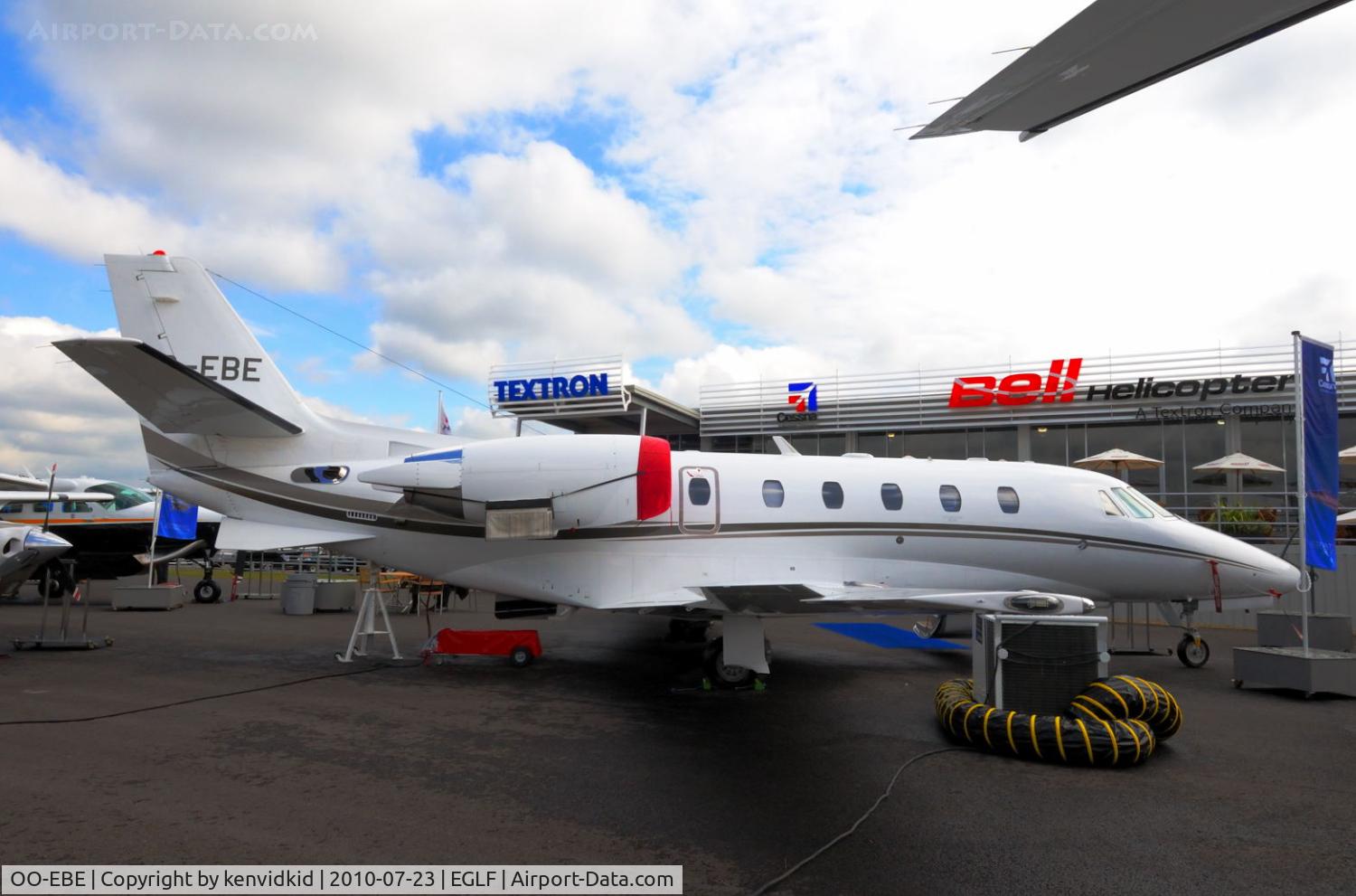 OO-EBE, 2009 Cessna 560XL Citation XLS+ C/N 560-6025, On static display at FIA 2010.