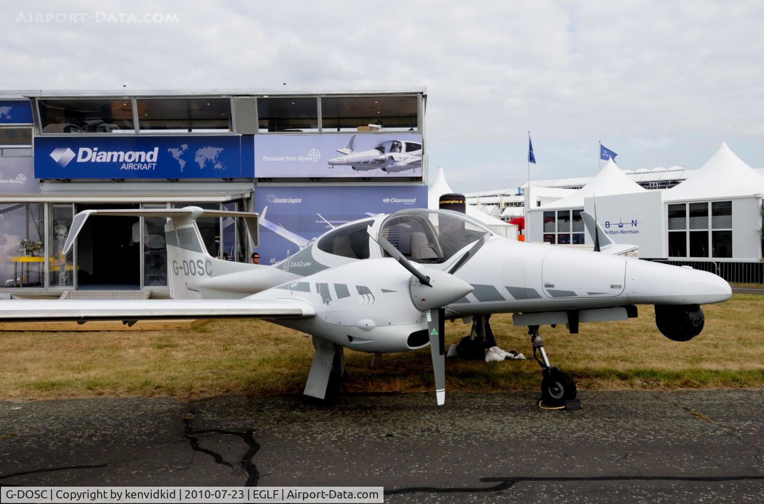 G-DOSC, Diamond DA-42M Twin Star C/N 42M.001, On static display at FIA 2010.