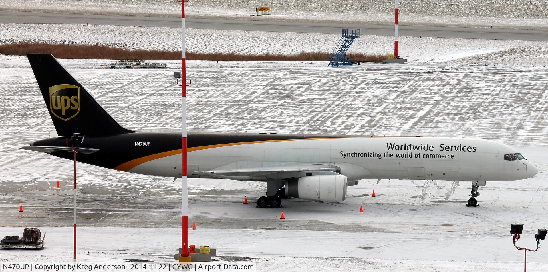 N470UP, 1997 Boeing 757-24APF C/N 25486, UPS Boeing 757-200 on the ramp in Winnipeg, MB.