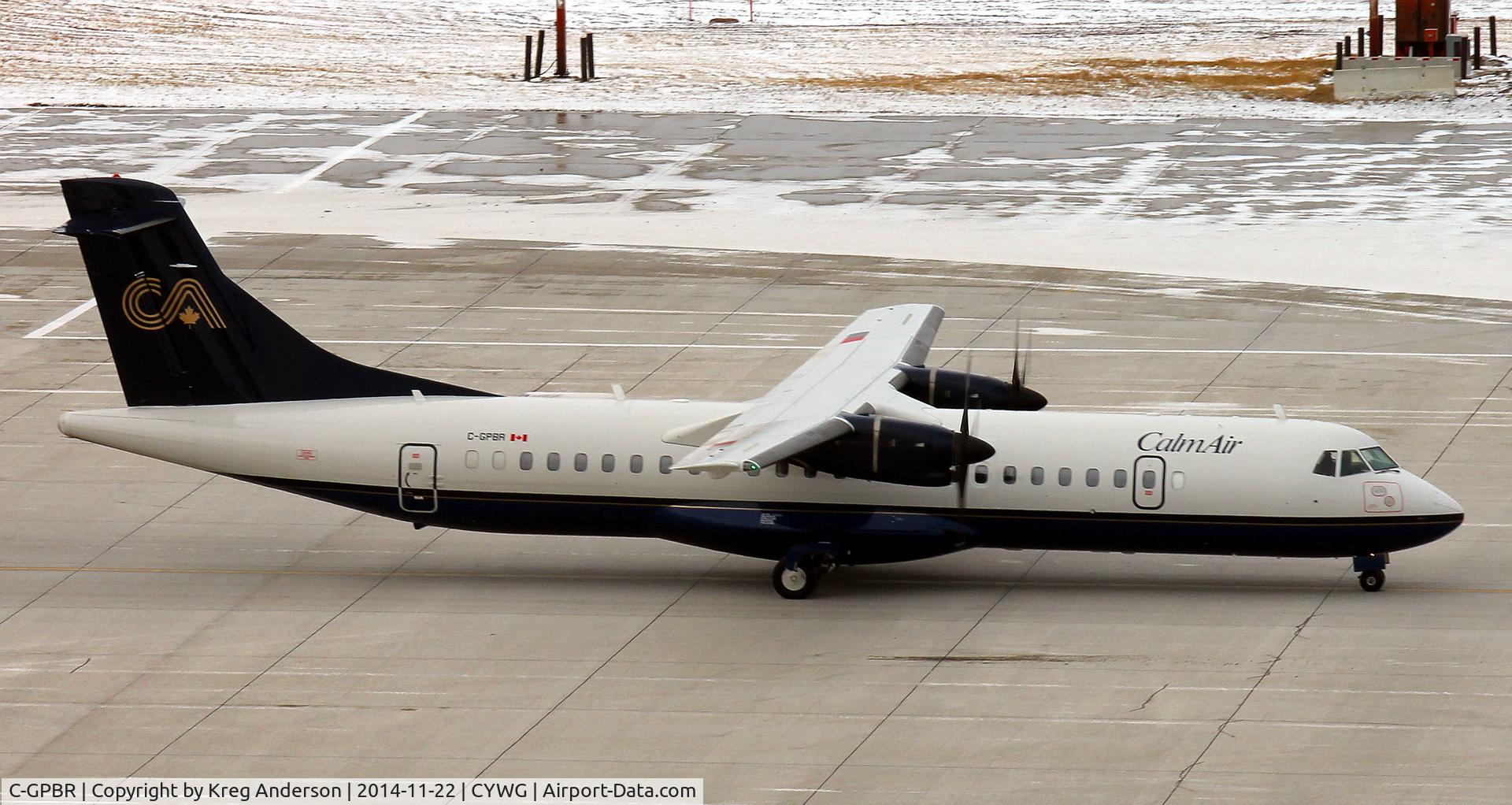 C-GPBR, 1991 ATR 72-202 C/N 237, Calm Air Aerospatiale ATR 72-200 taxiing to the terminal.
