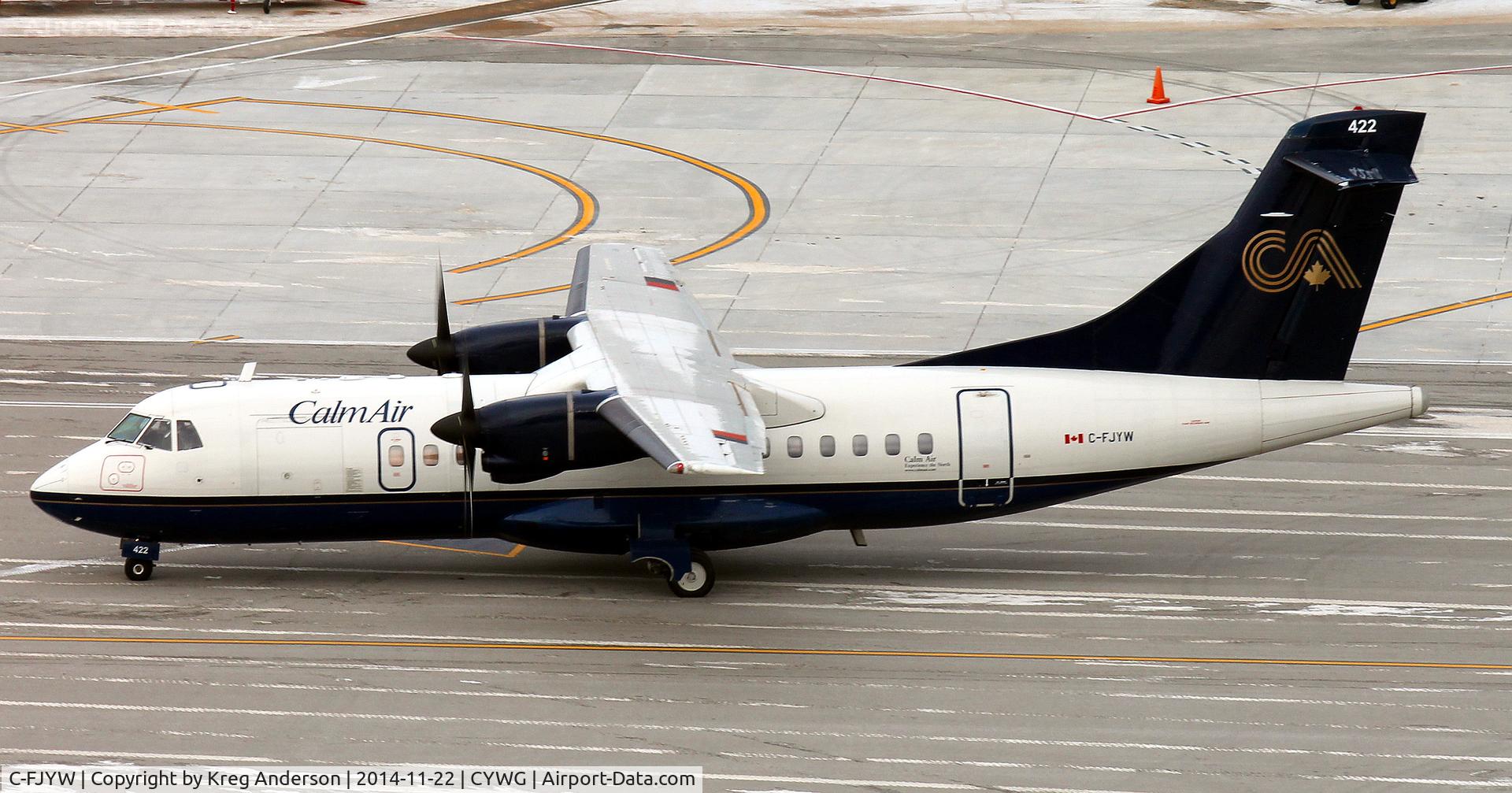 C-FJYW, 1991 ATR 42-300 C/N 235, Calm Air Aerospatiale ATR 42-300 taxiing to the ramp.