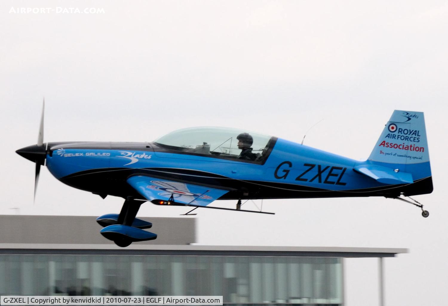 G-ZXEL, 2006 Extra EA-300L C/N 1224, Blades landing after their display.