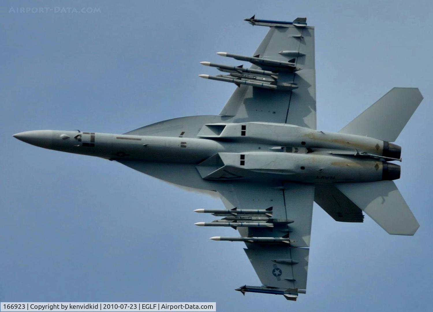 166923, Boeing F/A-18F Super Hornet C/N F231, Displaying at FIA 2010.